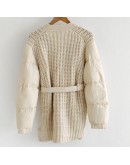  Moncler Cardigan腰扣羽絨針織開衫 