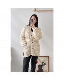  Moncler Cardigan腰扣羽絨針織開衫 