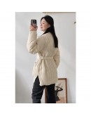  Moncler Cardigan腰扣羽絨針織開衫 