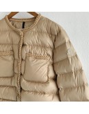 Moncler Gencay 小香風羽絨外套 香檳色