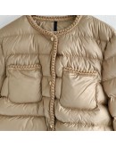 Moncler Gencay 小香風羽絨外套 香檳色