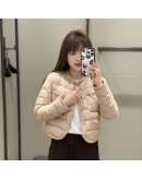 Moncler Gencay 小香風羽絨外套 香檳色