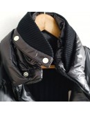 Moncler Cardigan女款立領口戴袖 黑