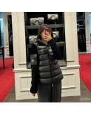 Moncler Cardigan女款立領口戴袖 黑