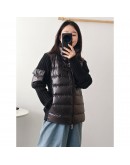 Moncler Cardigan女款立領口戴袖 黑