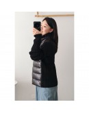 Moncler Cardigan女款立領口戴袖 黑