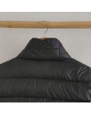  Moncler Rocoque立領刺繡字背心 黑