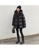  Moncler Serittes 女款連帽羽絨服 黑