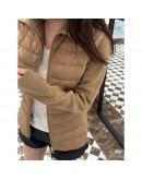 Moncler Cardigan 女款立領腰身開衫  褐色 