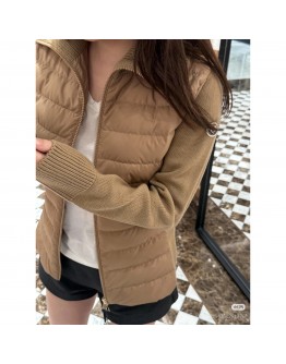 Moncler Cardigan 女款立領腰身開衫  褐色 