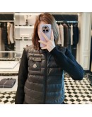  Moncler Cardigan 女款胸口袋針織羽絨外套 黑