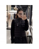  Moncler Cardigan 女款胸口袋針織羽絨外套 黑