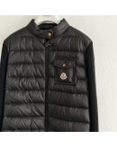  Moncler Cardigan 女款胸口袋針織羽絨外套 黑