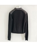  Moncler Cardigan 女款胸口袋針織羽絨外套 黑