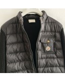  Moncler Cardigan 女款胸口袋針織羽絨外套 黑