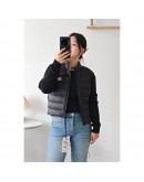  Moncler Cardigan 女款胸口袋針織羽絨外套 黑