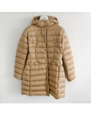 Moncler HIRMA小童連帽長板羽絨外套 奶茶