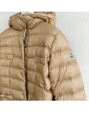Moncler HIRMA小童連帽長板羽絨外套 奶茶