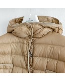 Moncler HIRMA小童連帽長板羽絨外套 奶茶