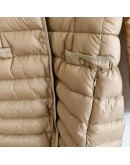 Moncler HIRMA小童連帽長板羽絨外套 奶茶