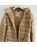 Moncler HIRMA小童連帽長板羽絨外套 奶茶