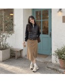 Moncler CARDIGAN TRICOT 立領針織拼接外套(無口袋款) 黑
