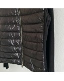 Moncler CARDIGAN TRICOT 立領針織拼接外套(無口袋款) 黑