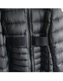 Moncler MAGNOLIA連帽束腰修身外套 黑