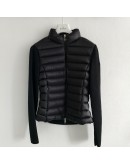Moncler CARDIGN TRICOT修身立領排骨外套 黑
