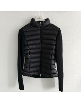 Moncler CARDIGN TRICOT修身立領排骨外套 黑
