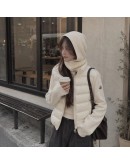 Moncler CARDIGN TRICOT修身立領排骨外套 白