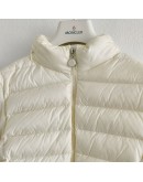 Moncler CARDIGN TRICOT修身立領排骨外套 白