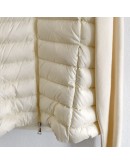 Moncler CARDIGN TRICOT修身立領排骨外套 白