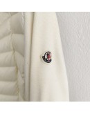 Moncler CARDIGN TRICOT修身立領排骨外套 白