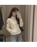 Moncler CARDIGN TRICOT修身立領排骨外套 白