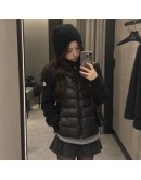 Moncler Cardigan女款立領拼接袖 黑