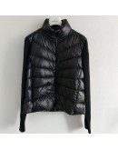 Moncler Cardigan女款立領拼接袖 黑