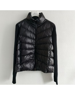 Moncler Cardigan女款立領拼接袖 黑