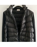 Moncler Cardigan女款立領拼接袖 黑