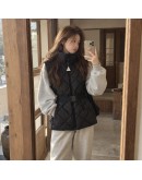 Moncler BIGNONIA GILET 女款菱格束腰背心 黑標