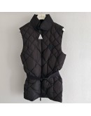 Moncler BIGNONIA GILET 女款菱格束腰背心 黑標