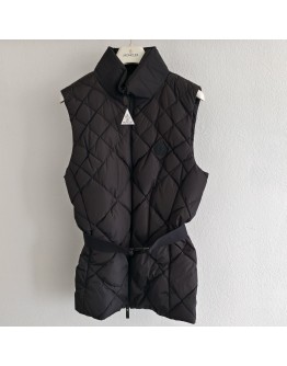 Moncler BIGNONIA GILET 女款菱格束腰背心 黑標