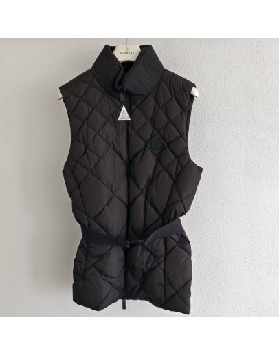 Moncler BIGNONIA GILET 女款菱格束腰背心 黑標