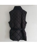 Moncler BIGNONIA GILET 女款菱格束腰背心 黑標
