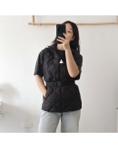 Moncler BIGNONIA GILET 女款菱格束腰背心 黑標