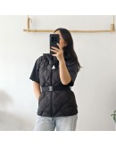 Moncler BIGNONIA GILET 女款菱格束腰背心 黑標
