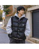 Moncler RESTIGO GILET 男款輕量羽絨背心 黑