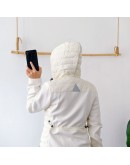 Moncler ZIP UP CARDIGAN 女款排骨羽絨拼接外套 白