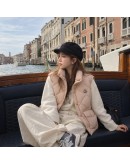 Moncler BIOIS GILET 女款菱格短版背心 粉