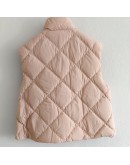 Moncler BIOIS GILET 女款菱格短版背心 粉